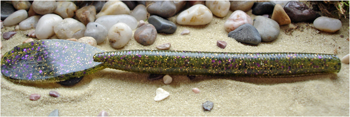 Slam Stick 5.25 custom hand-poured soft plastic salty sinking stick 
   worm made in the US